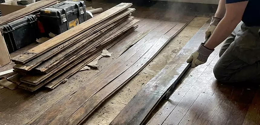 Wood Veneer Water Damage Repair Winston
